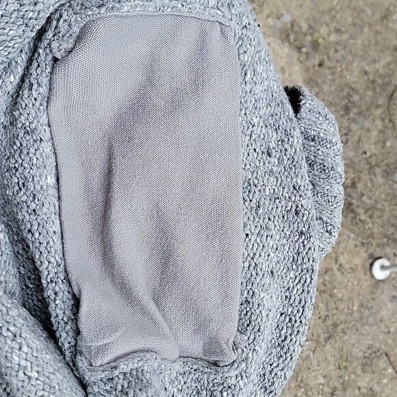 Cynthia Rowley Chunky Thick Cowl Neck Wool Blend Sweater Kangaroo Pocket Sz L - Picture 11 of 12